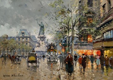 AB place de la republic 4 Parisian Oil Paintings